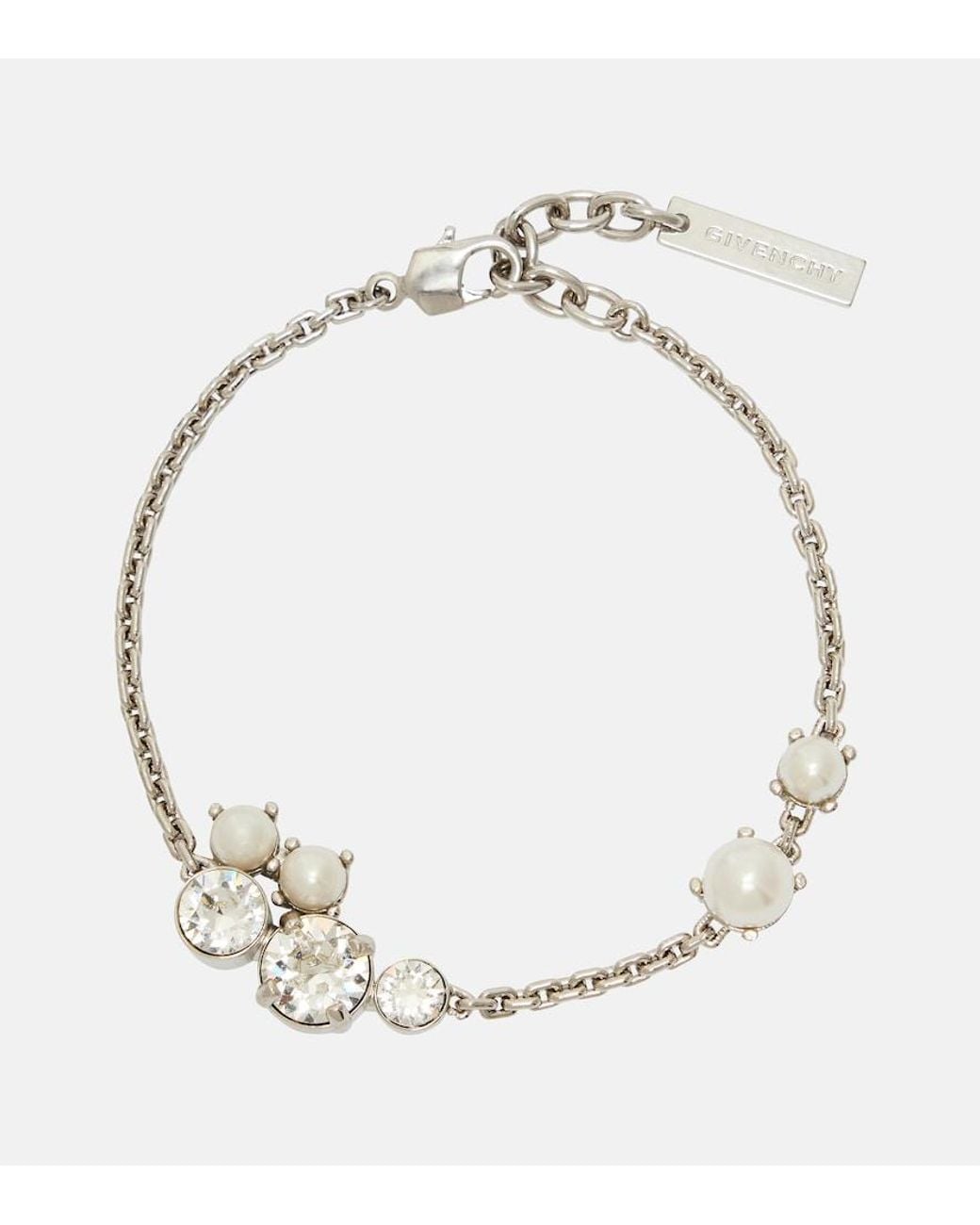 Bracciale Con Cristalli E Perle Bijoux di Givenchy in White