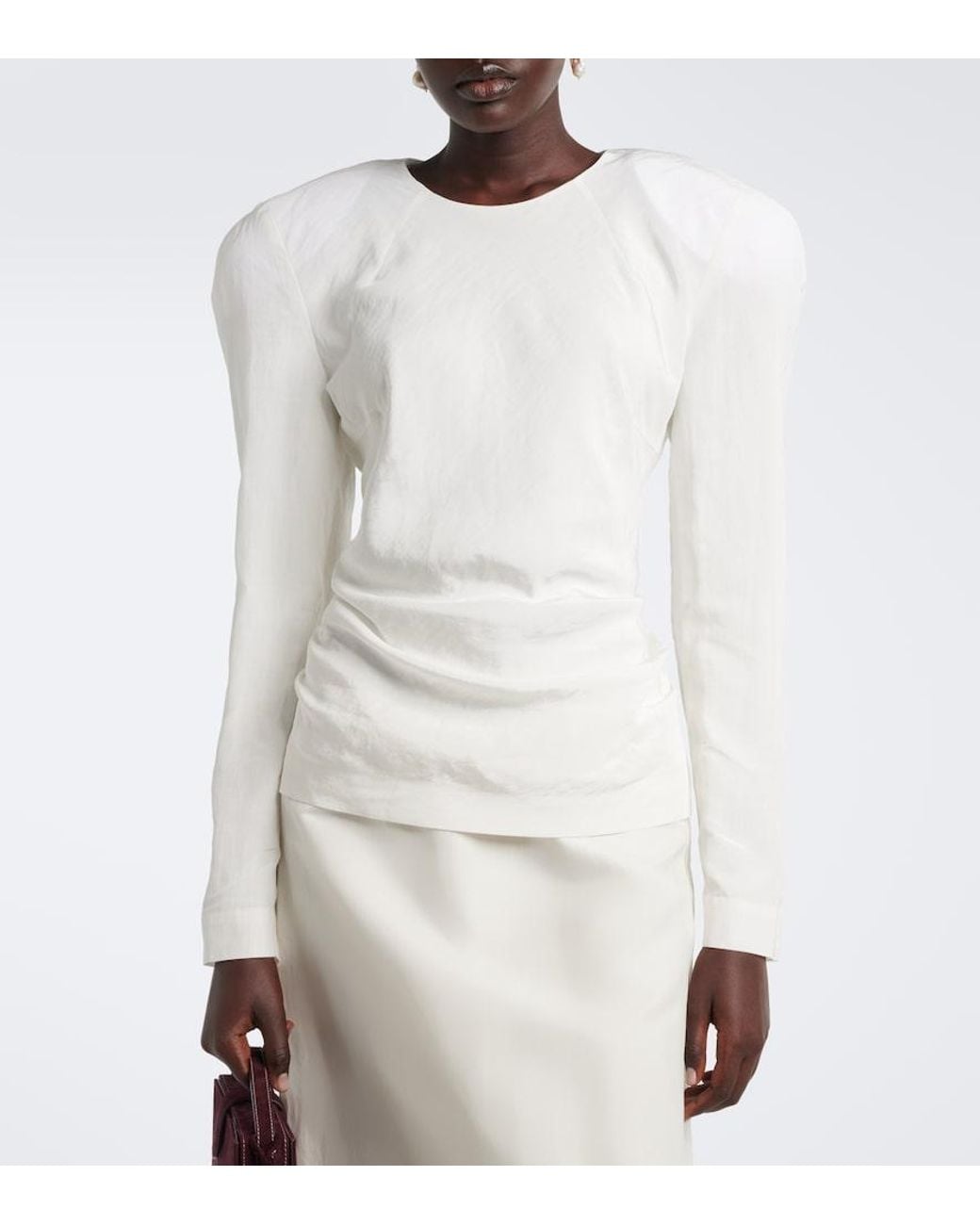 Magda Butrym White Draped Top
