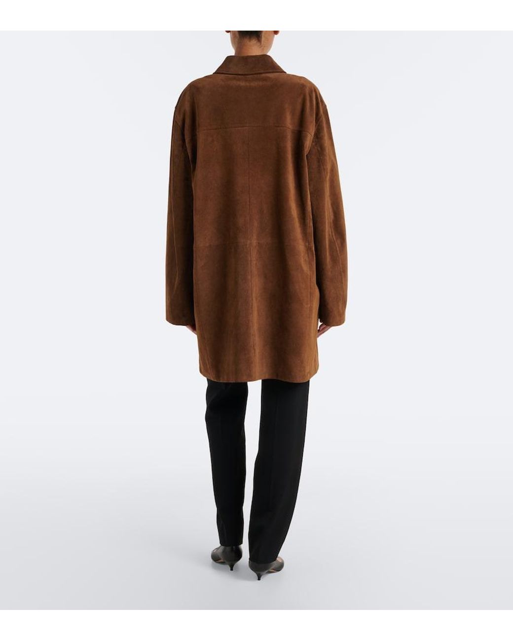 The Row Brown Dakara Suede Coat