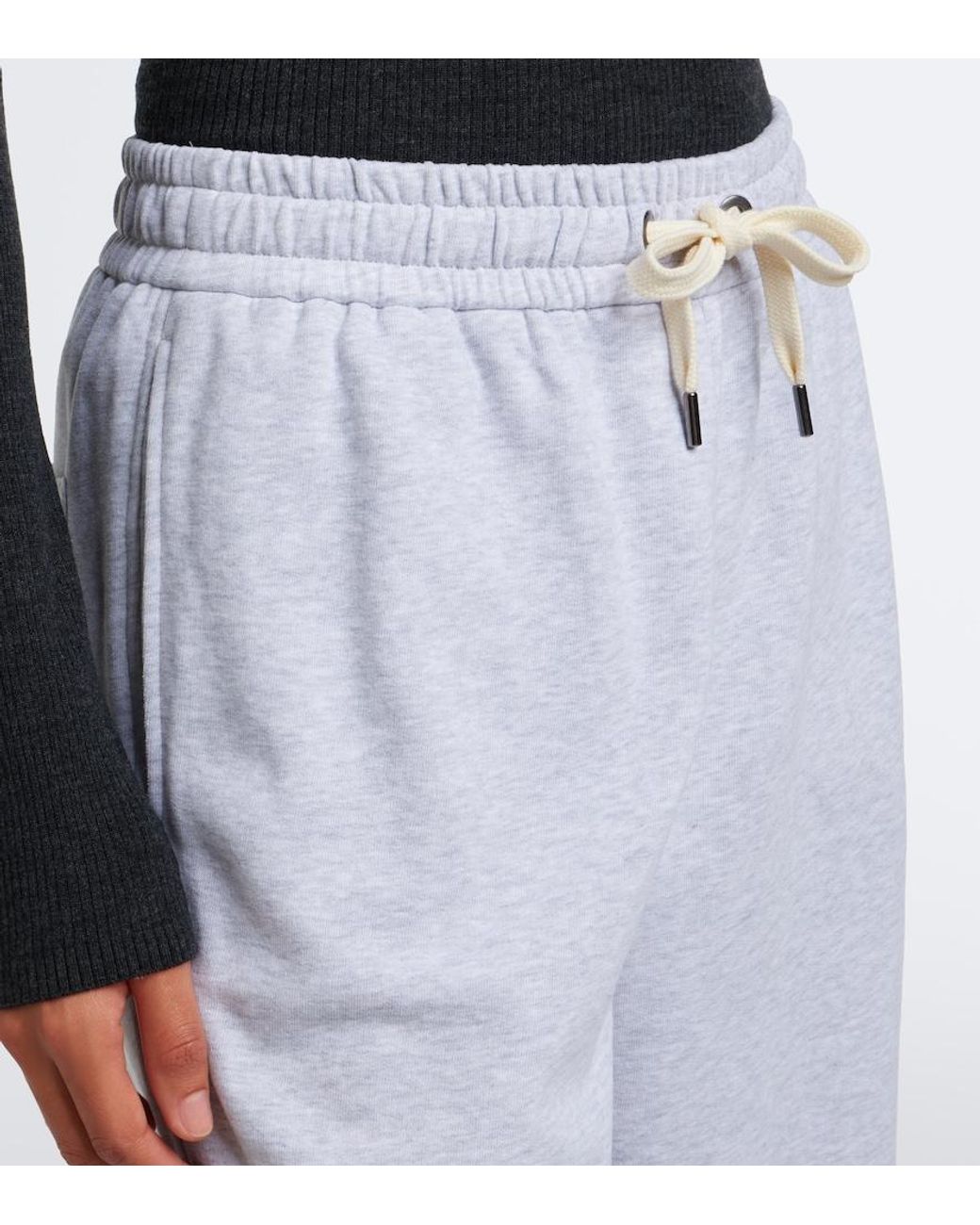 Brunello Cucinelli Gray Cotton Jersey Sweatpants