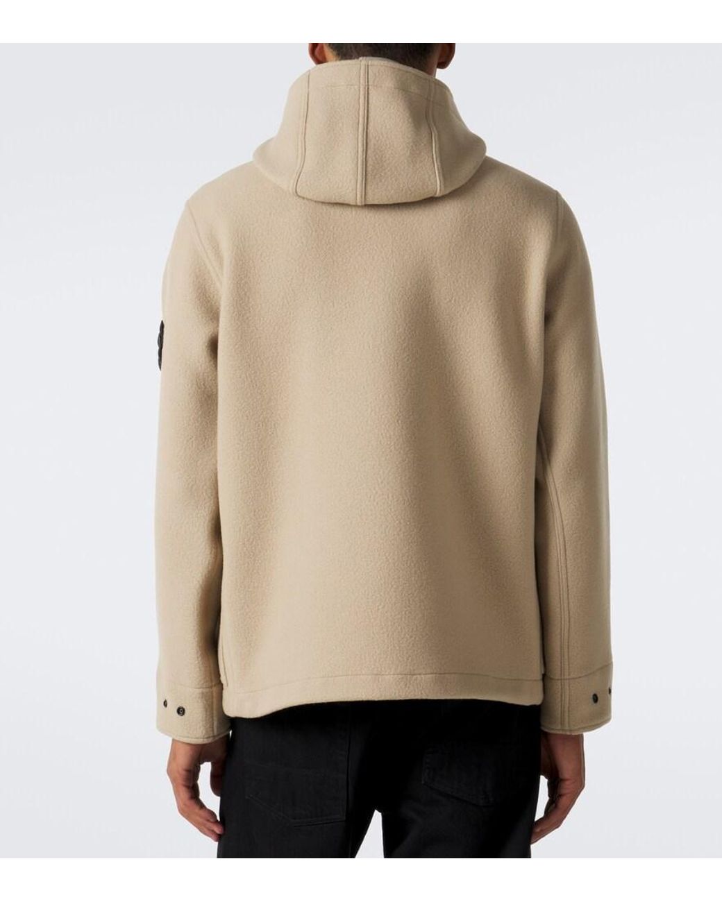 Stone Island Natural Heavy Melton Wool And Cashmere Parka for men