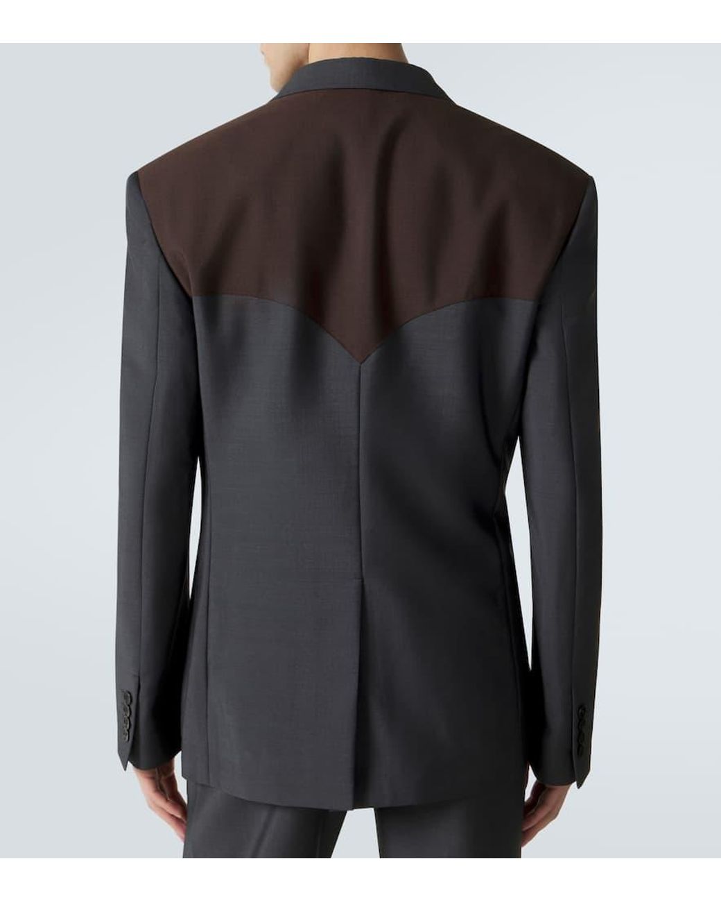 Versace Blue Medusa Wool And Mohair Blazer for men