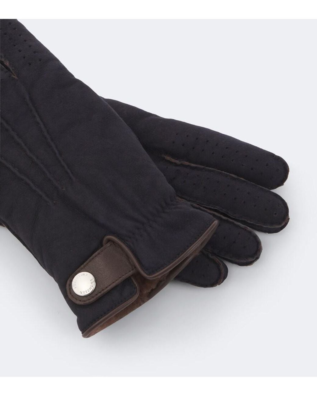 Brunello Cucinelli Handschuhe Aus Shearling Mit Leder in Black für Herren