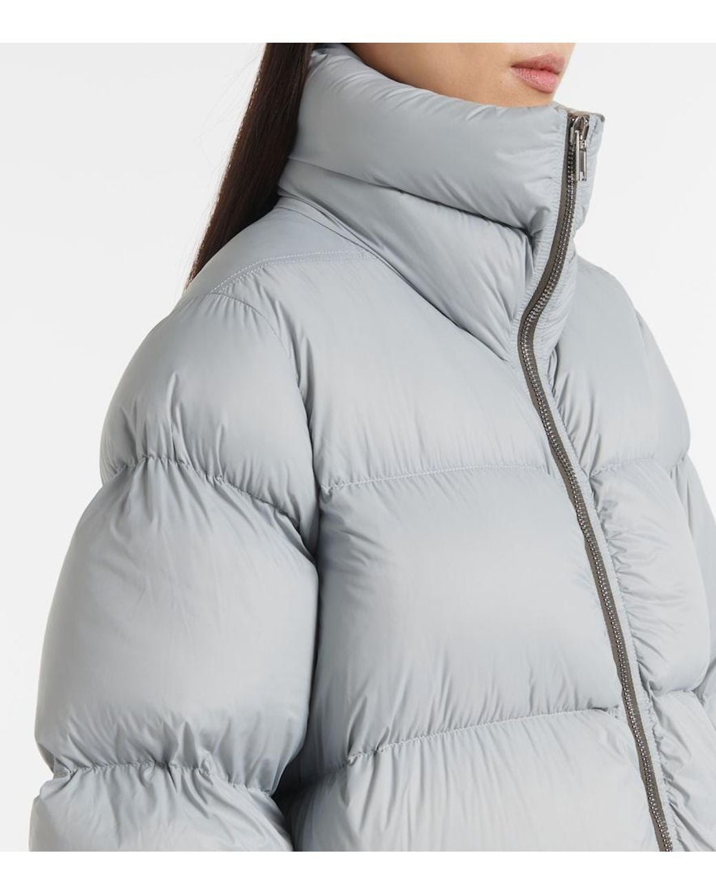 Rick Owens Gray Turtle Oversized Down Jacket