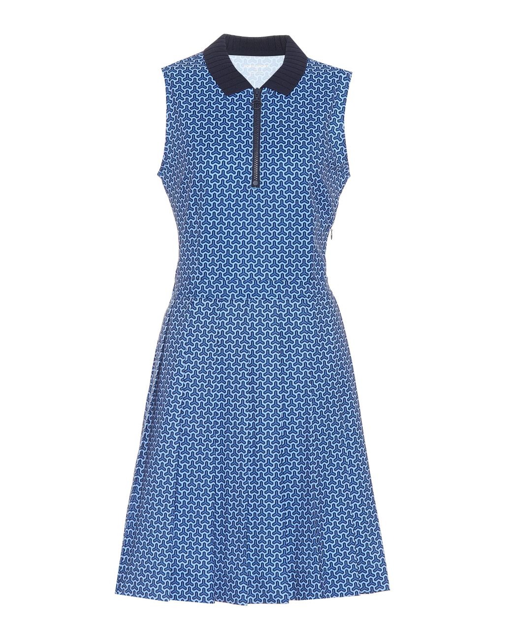 Tory Sport Printed Pleated Golf Dress in Blue Lyst