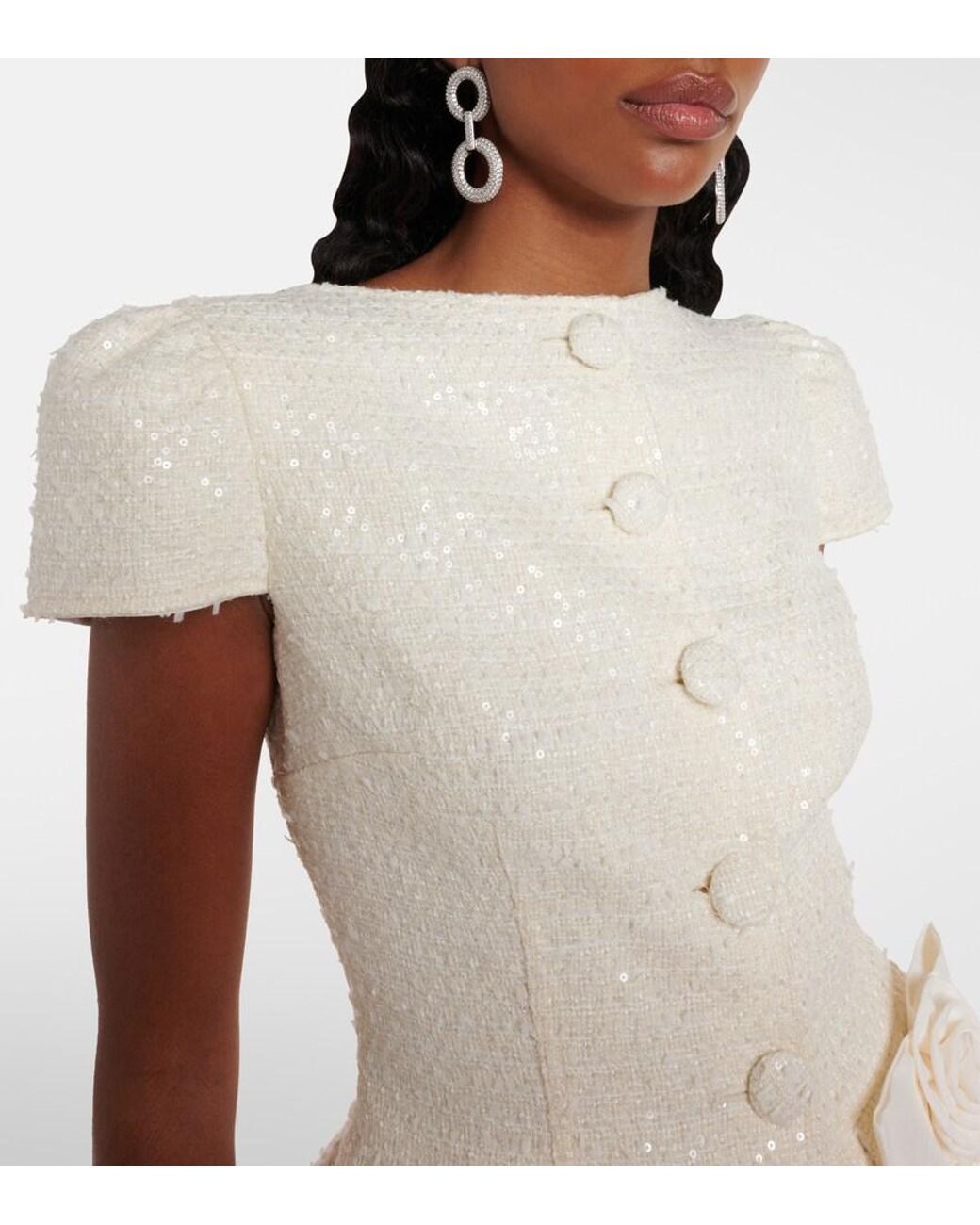 Robe En Boucle A Sequins Self-Portrait en coloris Natural
