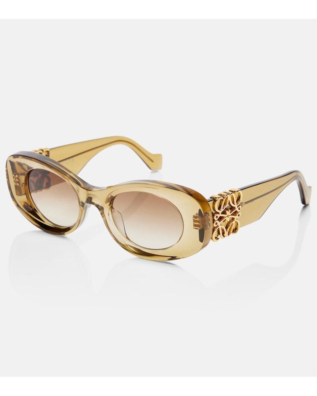 Loewe Brown Anagram Oval Sunglasses