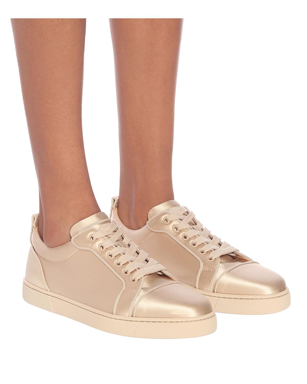 beige louboutin sneakers