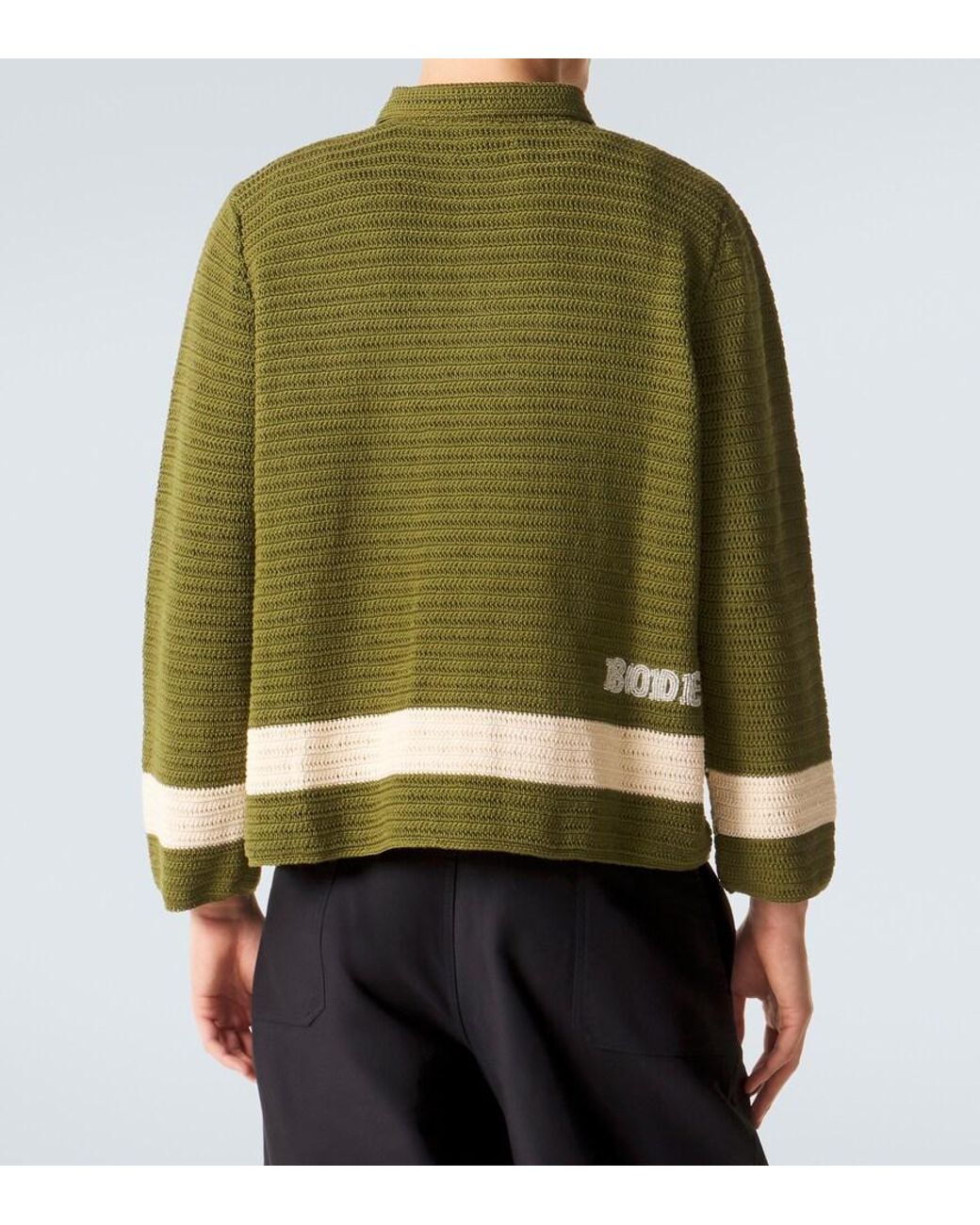 Bode Hemd Marsh Aus Haekelstrick in Green für Herren