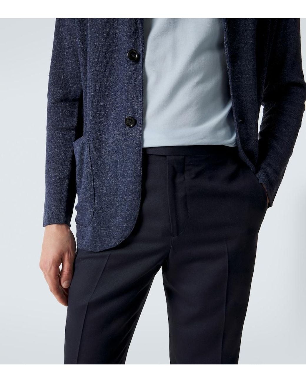 Lardini Blue Mid-Rise Chinos for men