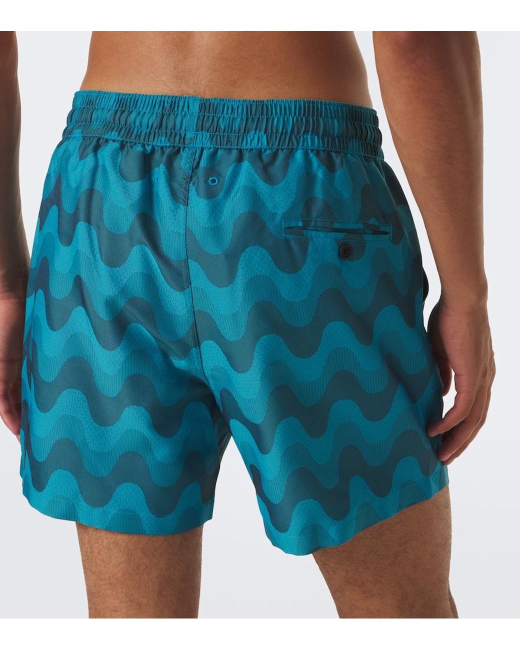 Frescobol Carioca Blue Rio Printed Swim Trunks for men