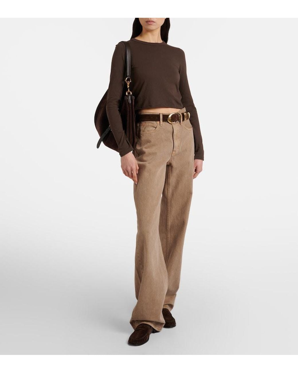 SLVRLAKE Denim Natural Cassie High-Rise Straight Jeans