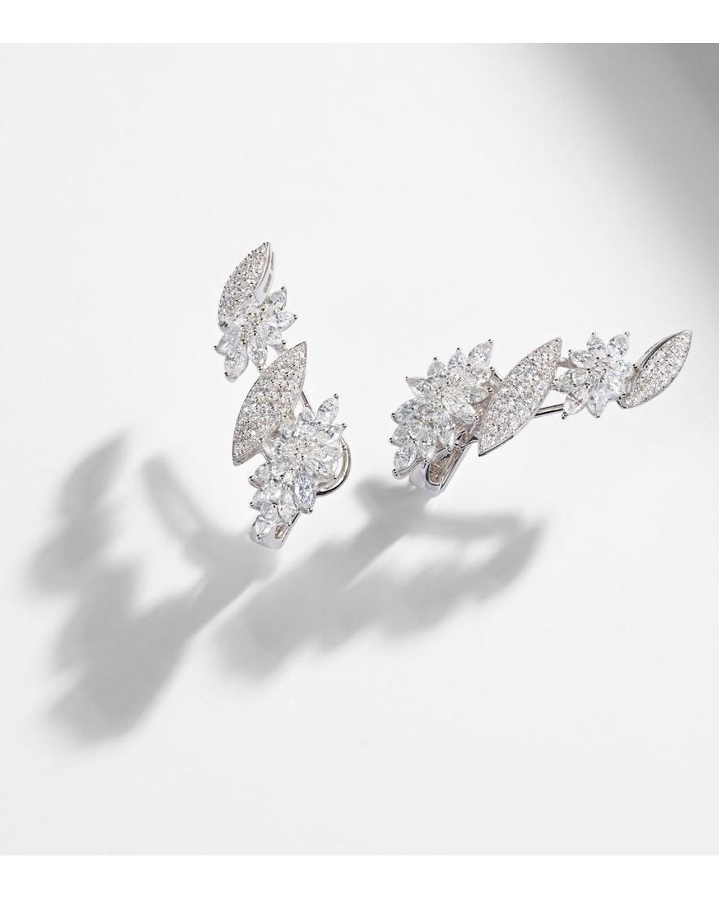 YEPREM Metallic Y-Couture 18Kt Earrings With Diamonds