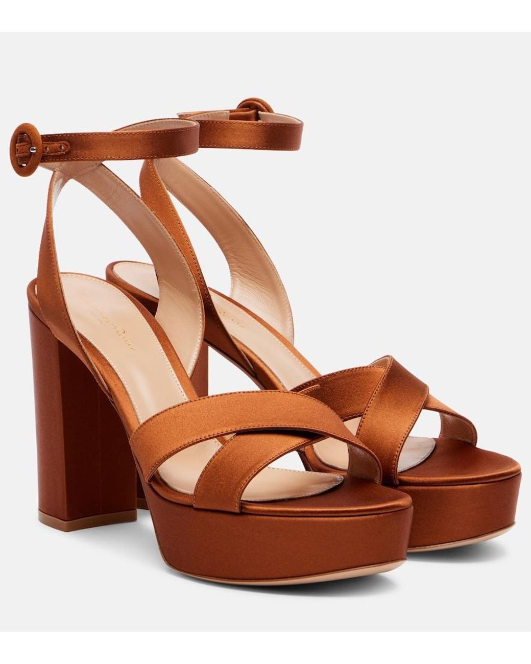 Gianvito Rossi Brown Sabrina 105 Platform Sandals