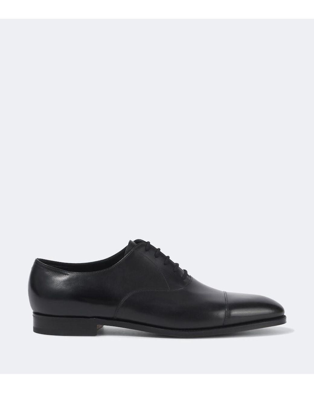 John Lobb Black City Leather Derby Shoes for men