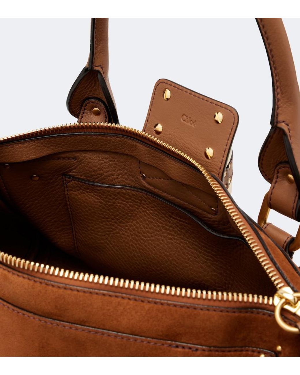 Chloé Brown Paddington Suede Shoulder Bag
