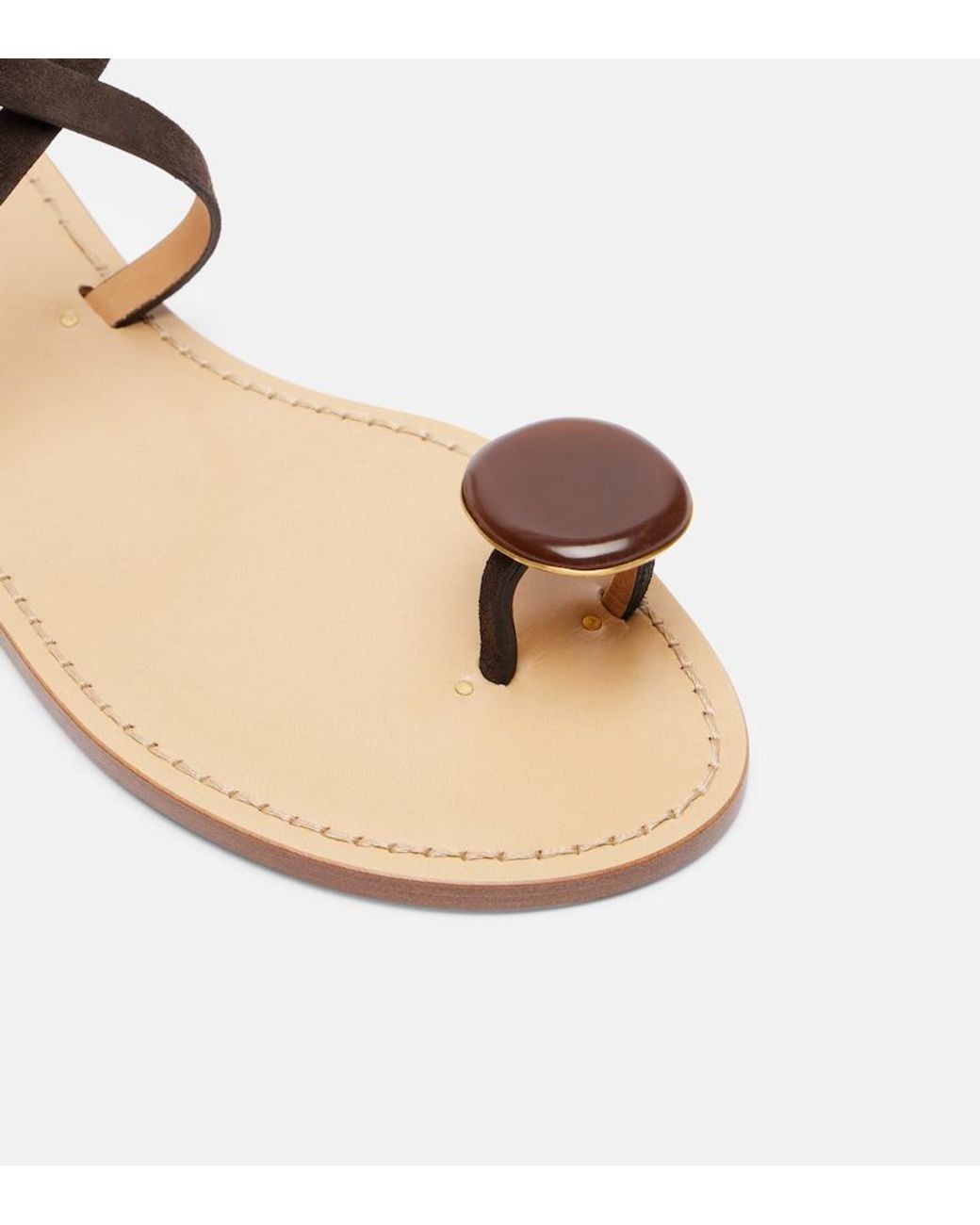 Amanu Brown Kigali Suede Sandals