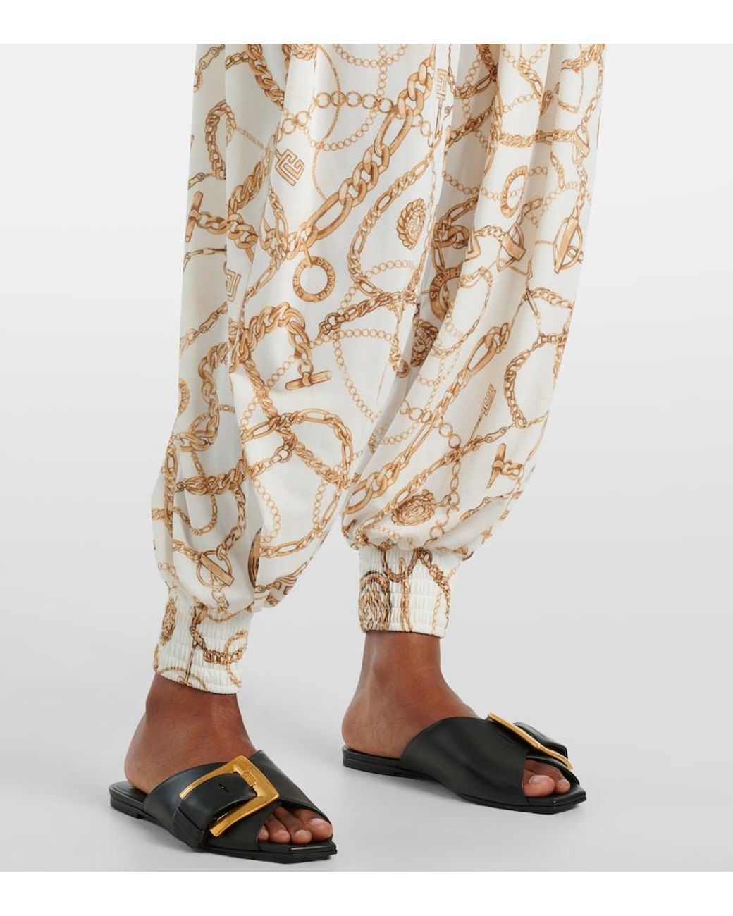 Balmain Natural Chain Printed Jumpsuit