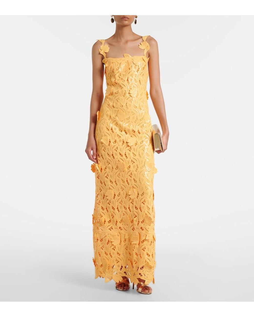 Jonathan Simkhai Metallic Marenna Broderie Anglaise Sequined Gown