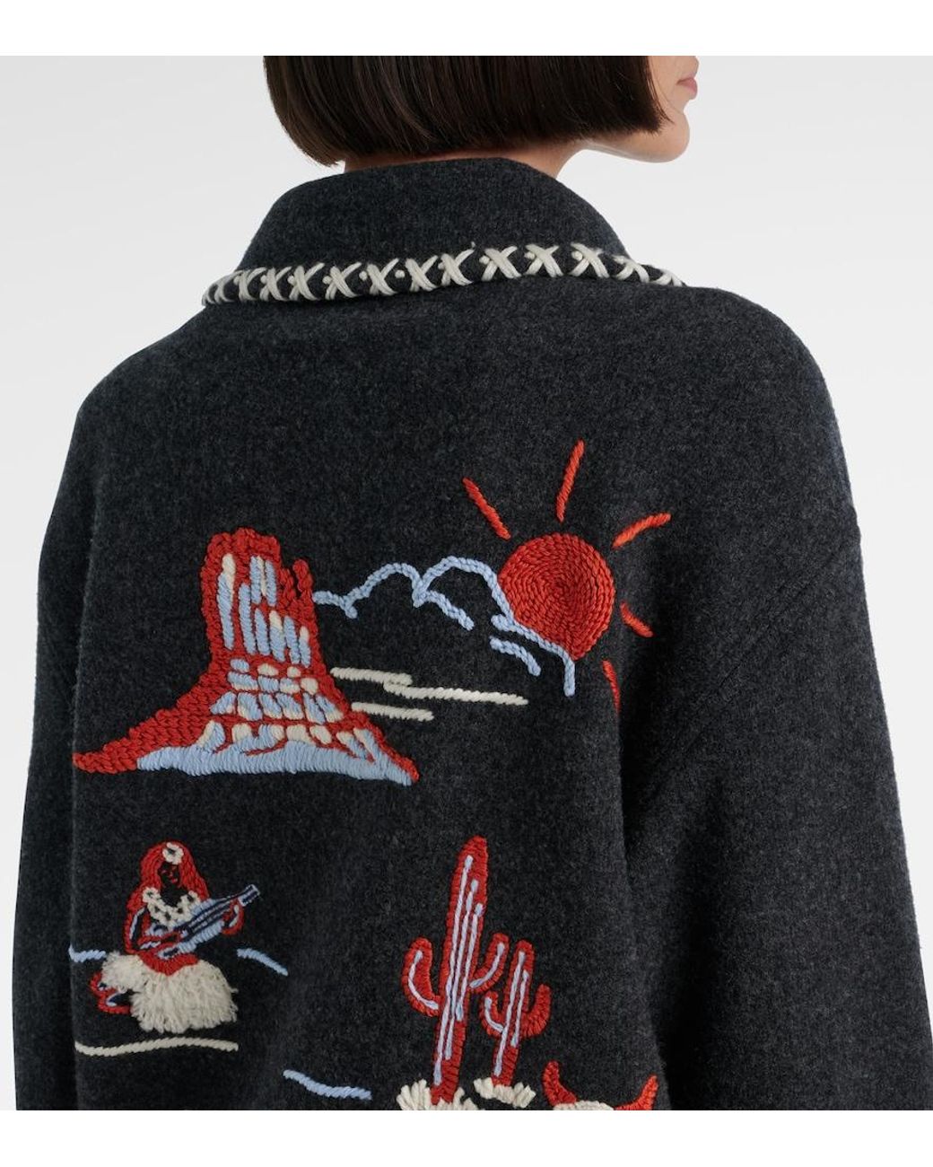 Alanui Black Jacke Remember Me Aus Schurwolle