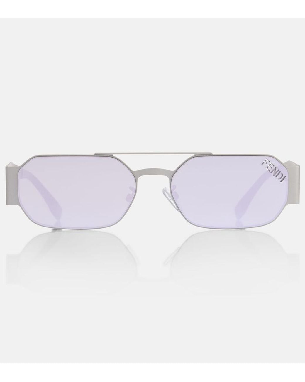 Fendi Blue Eckige Sonnenbrille