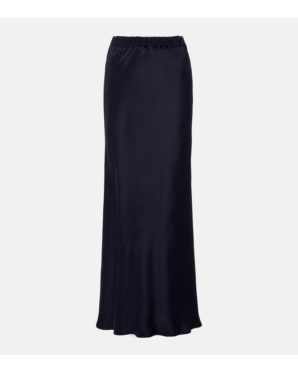Max Mara Blue Sospiro Silk Satin Maxi Skirt