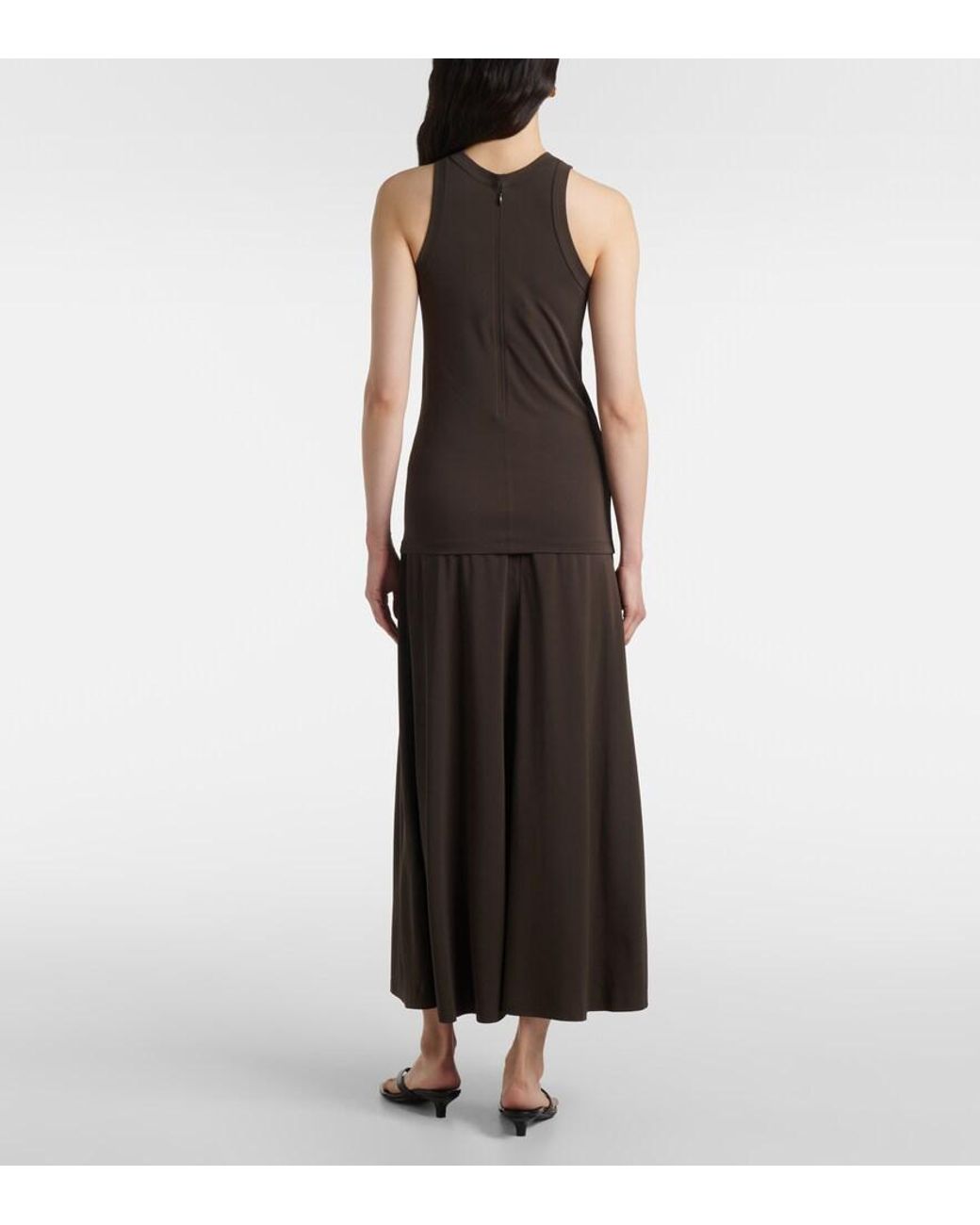 Totême  Brown Jersey Tank Top