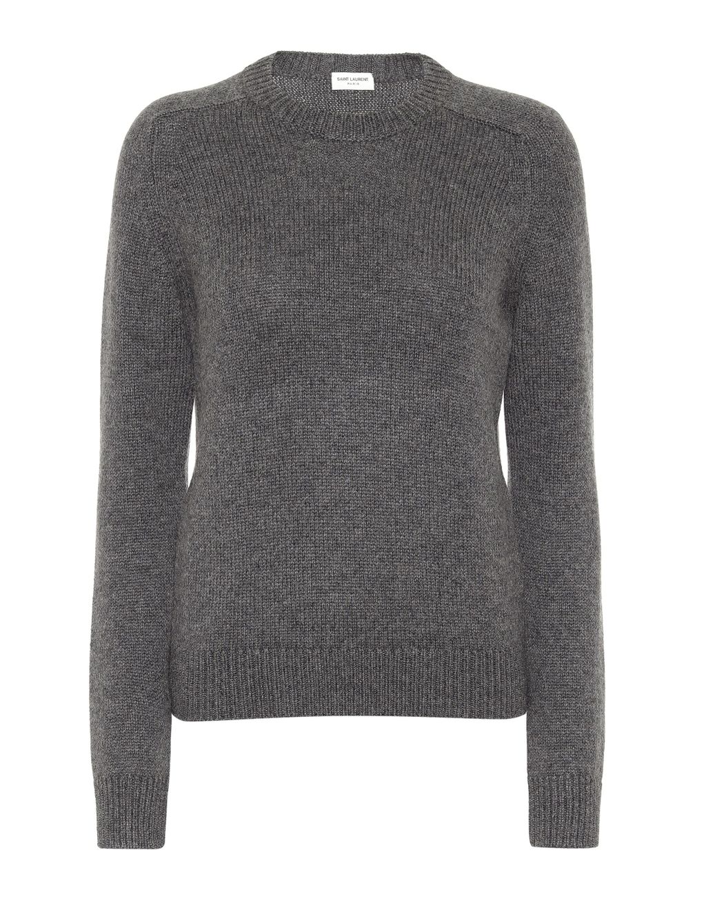 Saint Laurent Wool Camel-hair Sweater in Grey (Gray) - Lyst