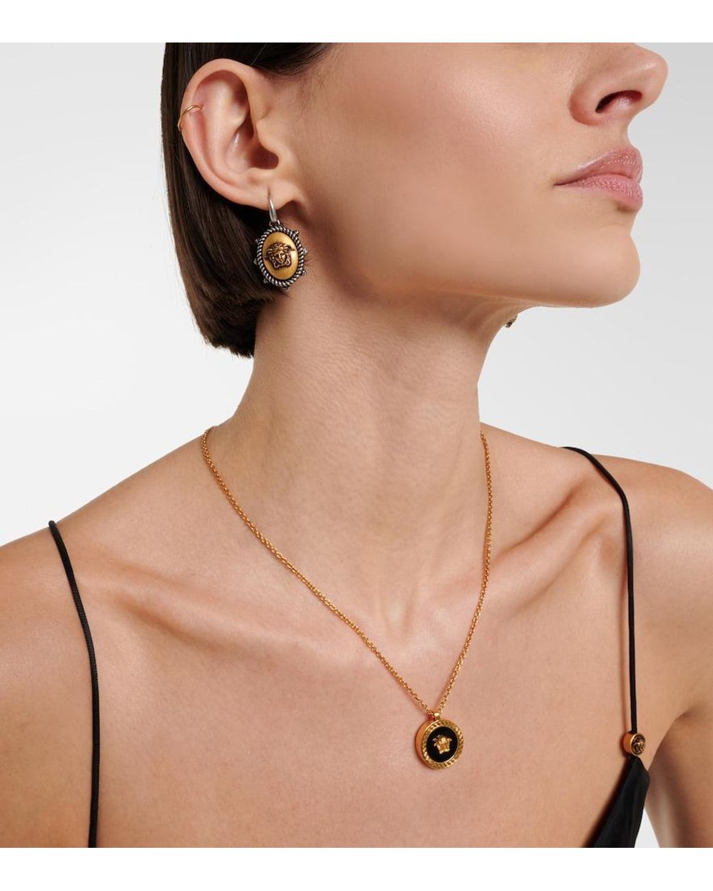 Versace Metallic Tivoli Medusa Earrings