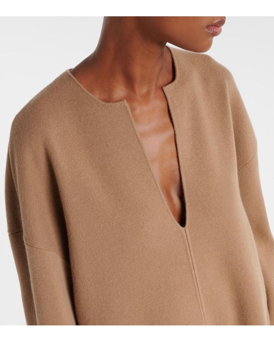 Jardin Des Orangers Brown Serafino Wool And Cashmere Sweater