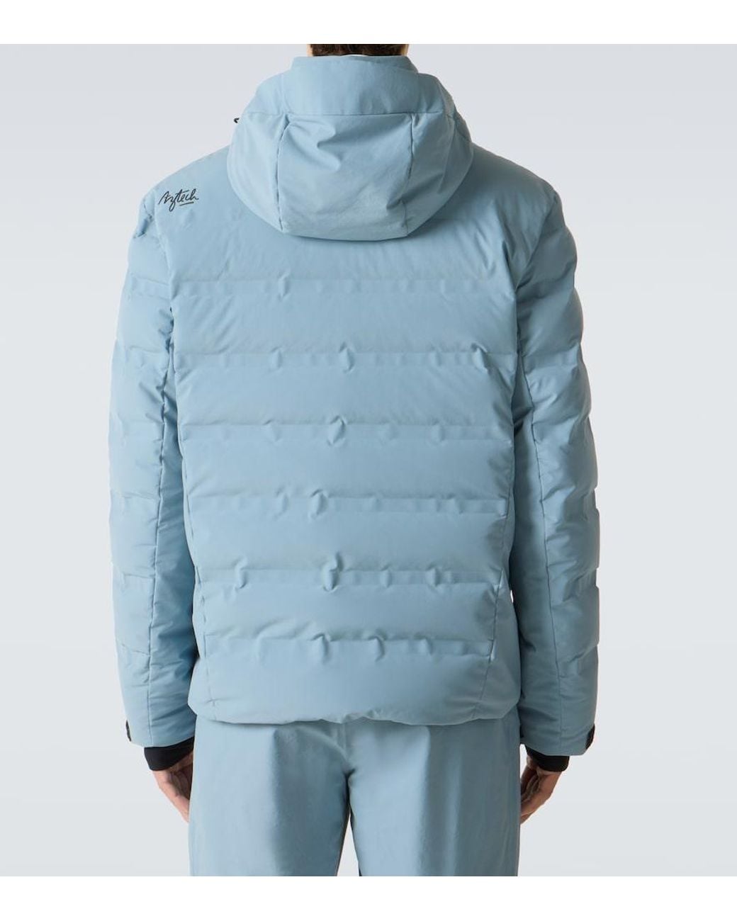 Aztech Mountain Blue Nuke Hooded Down Ski Jacket for men