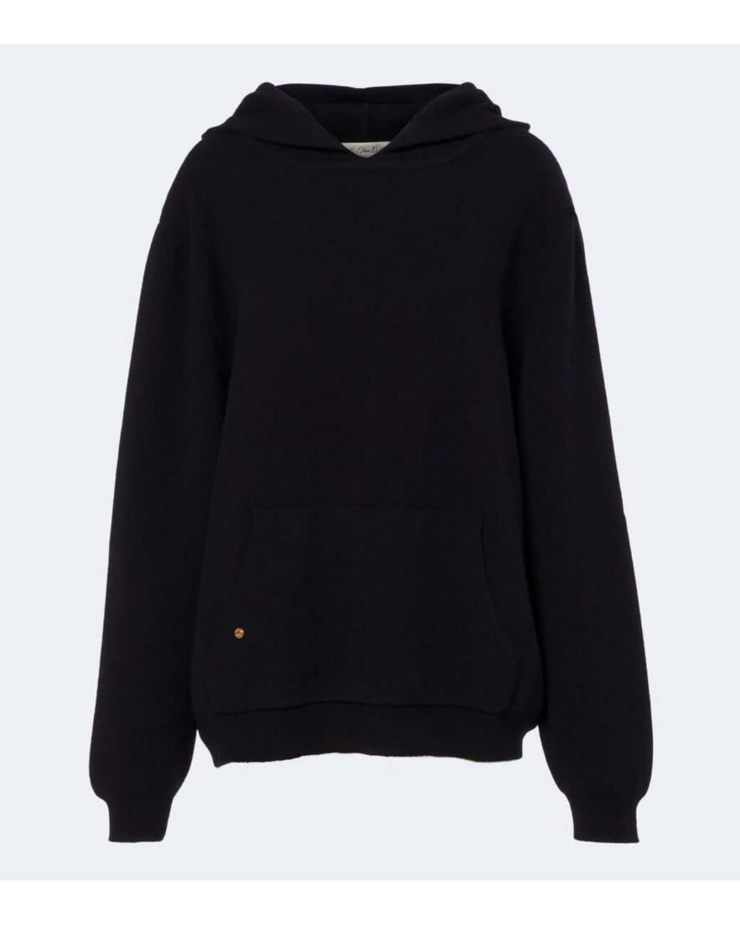God's True Cashmere Black Milano Cashmere Hoodie With Tiger's Eye