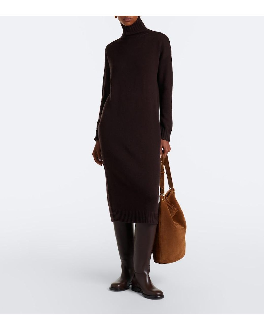 Max Mara Black Wool And Cashmere Sweater Dress