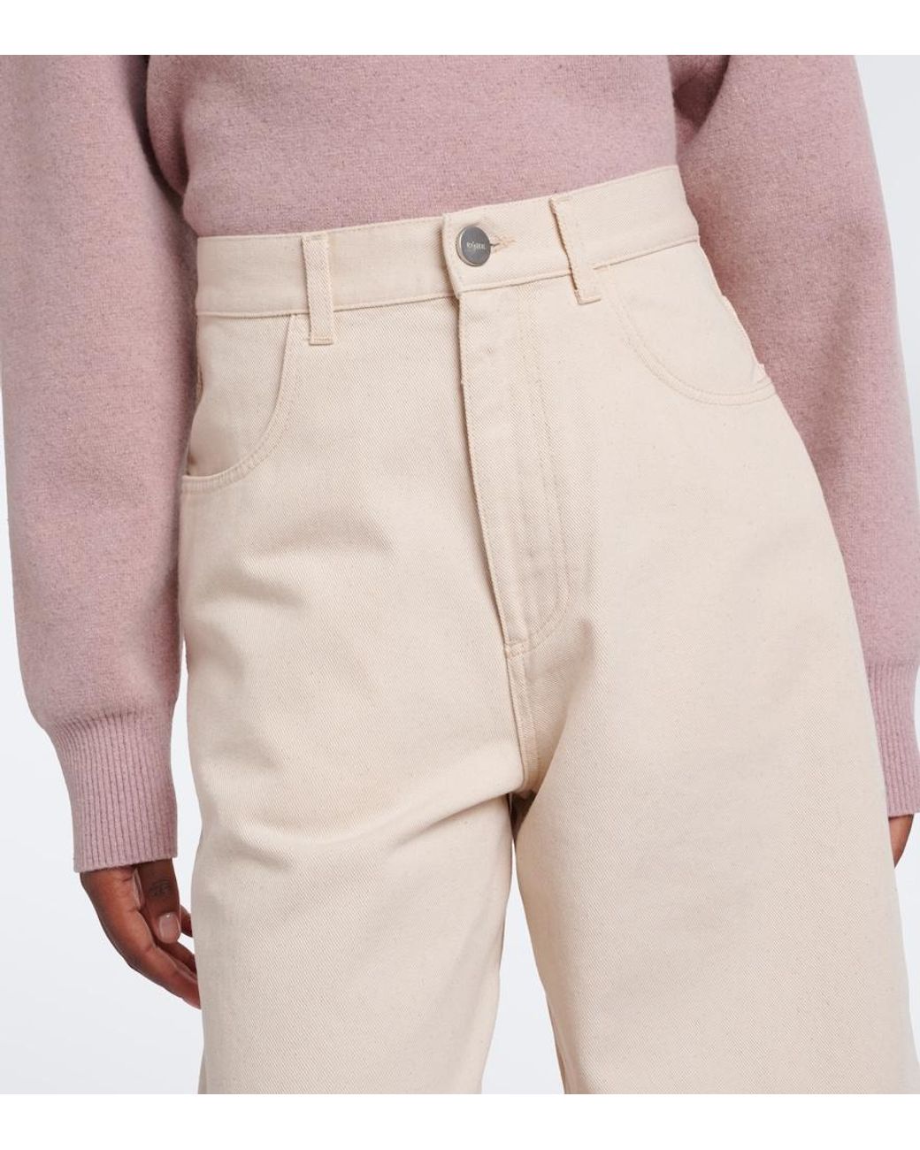 Jeans Barrel Berber Rohe de color Natural