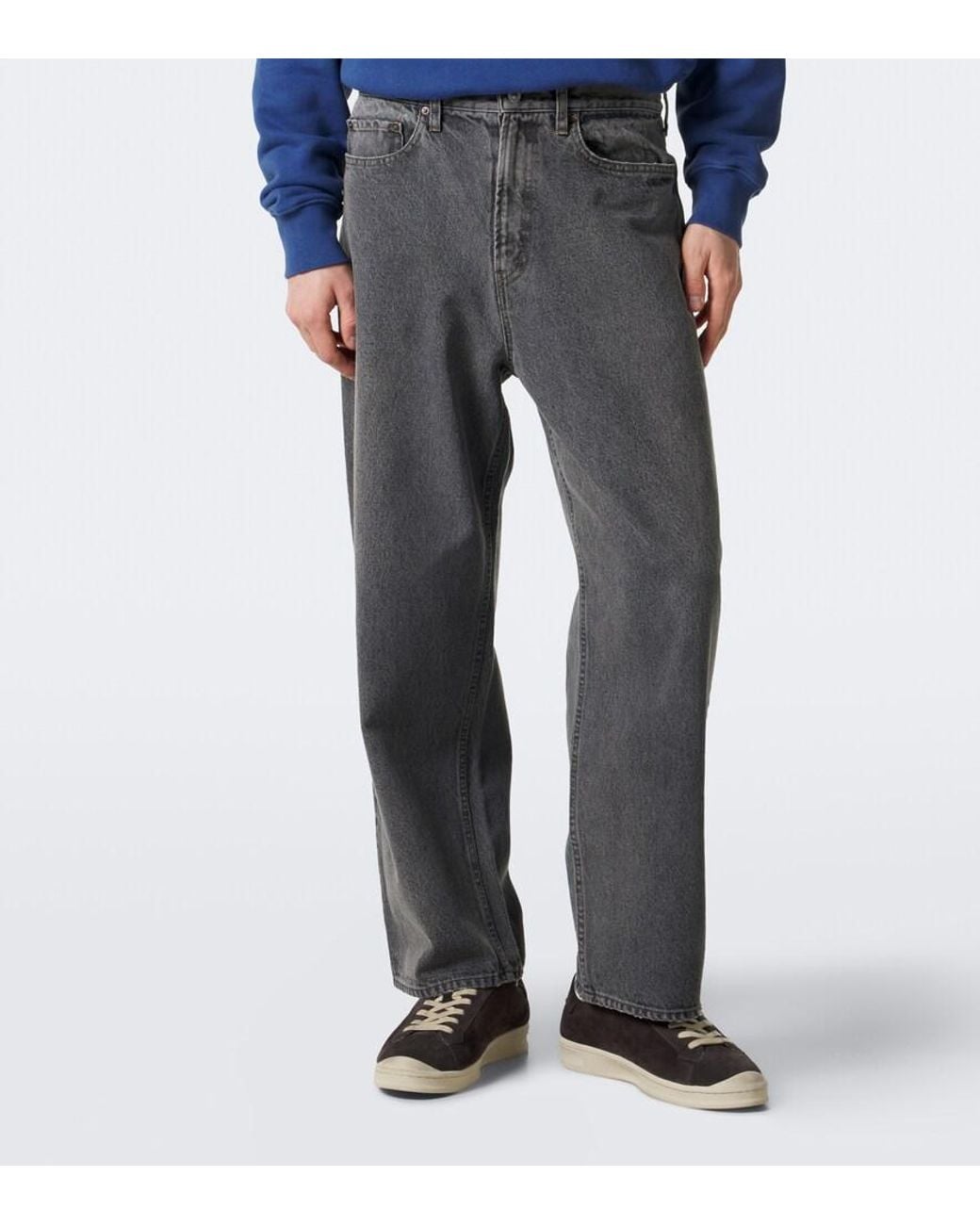 A.PRESSE Gray Wide-Leg Jeans for men