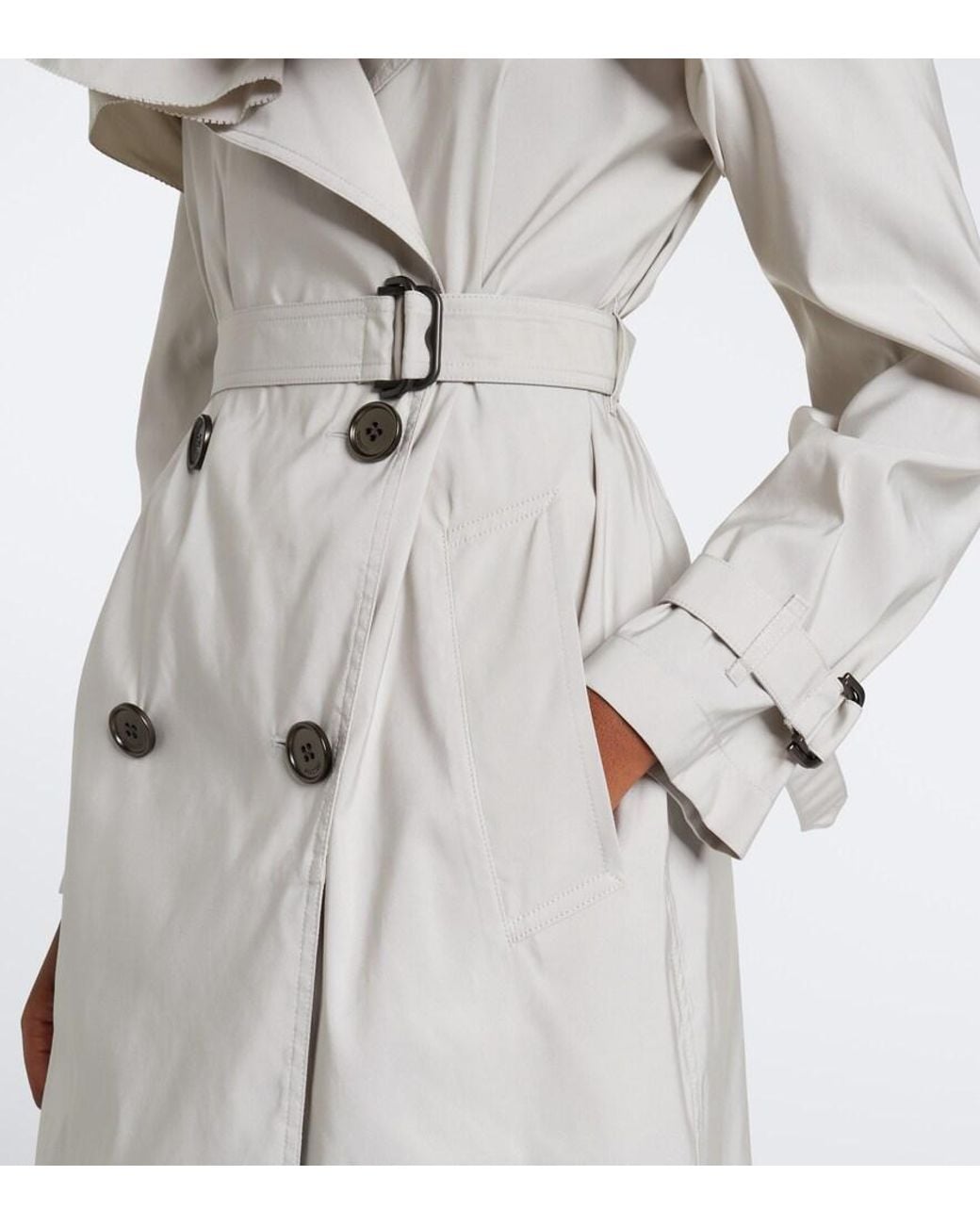 Burberry Gray Ruffled Trench Coat
