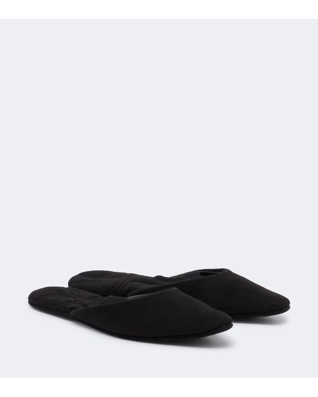 Totême Black Wool And Cashmere Mules