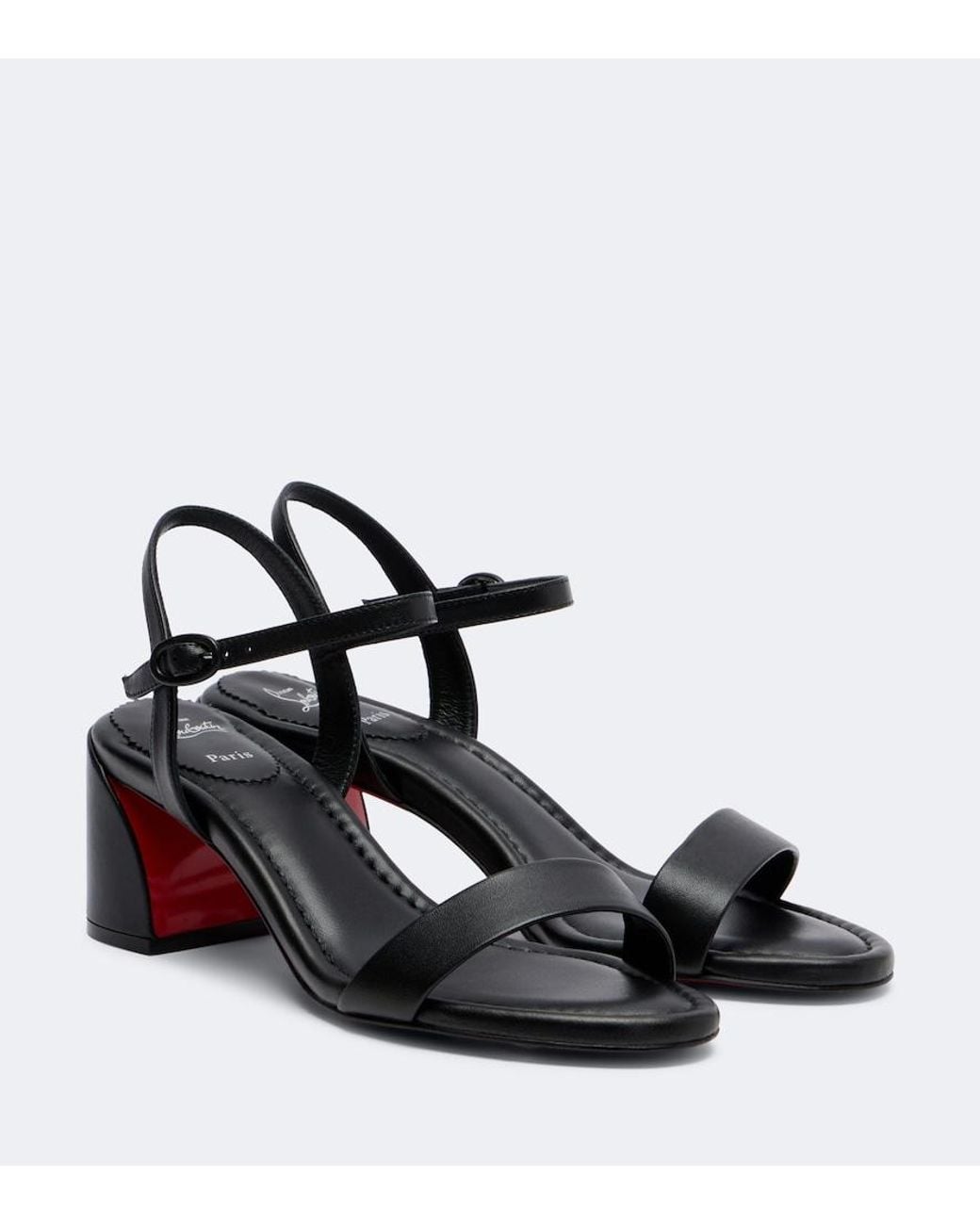 Christian Louboutin Black Jane Leather Sandals