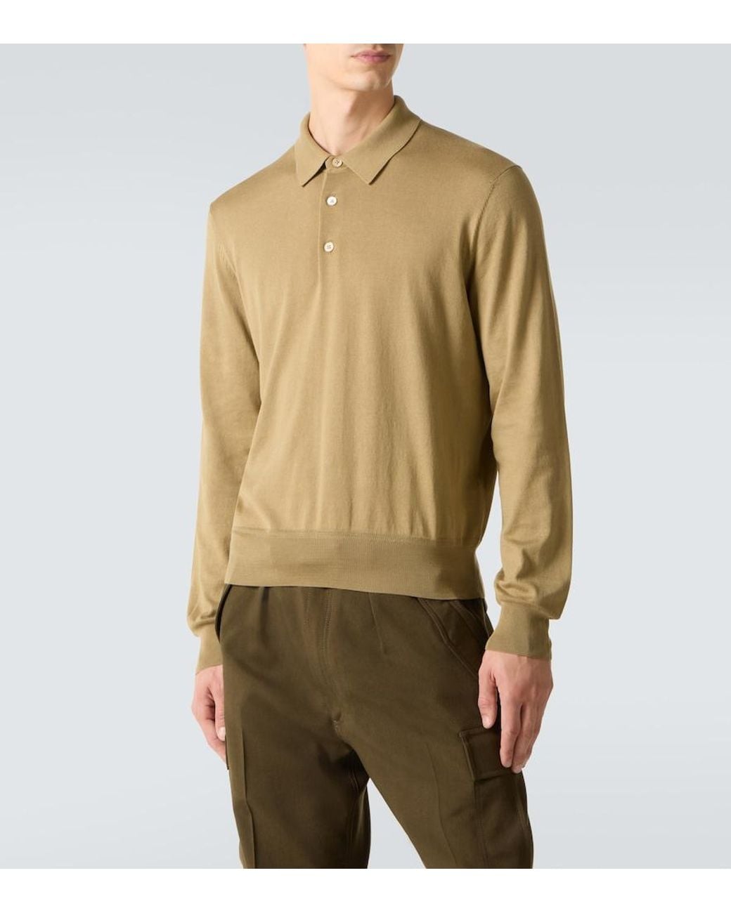 Tom Ford Natural Cotton Polo Sweater for men