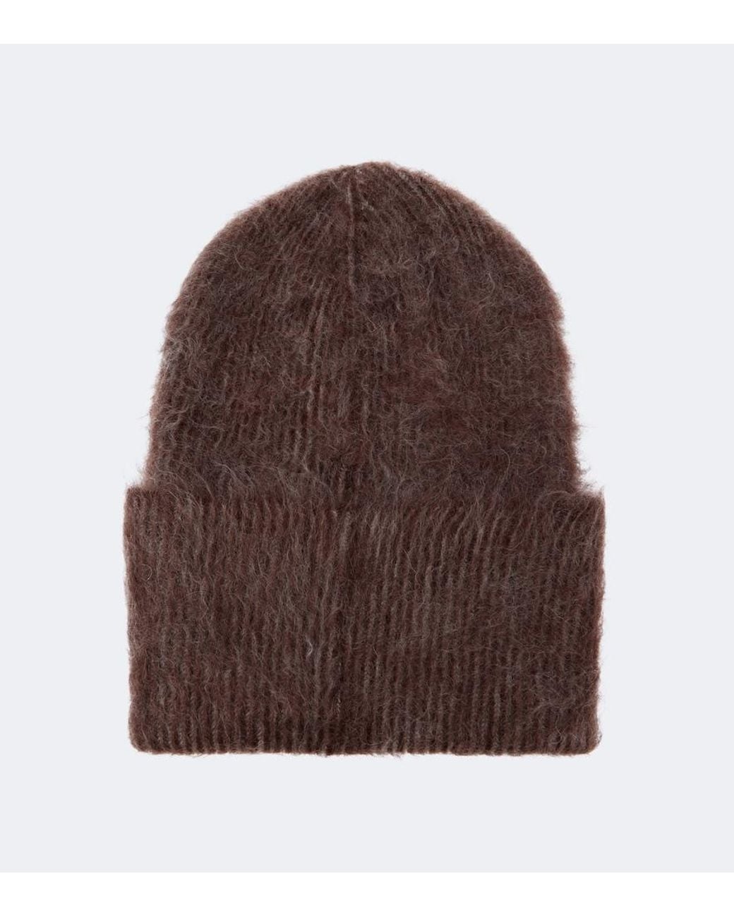 Brunello Cucinelli Brown Mohair, Alpaca, And Wool Beanie
