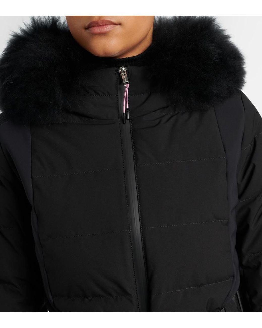 Yves Salomon Black Doudoune 64Cm Ski Jacket