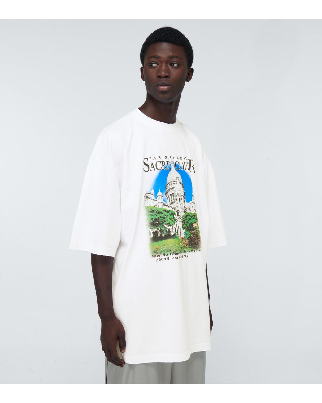 Balenciaga Sacre Coeur And Notre-dame T-shirt in White for Men | Lyst