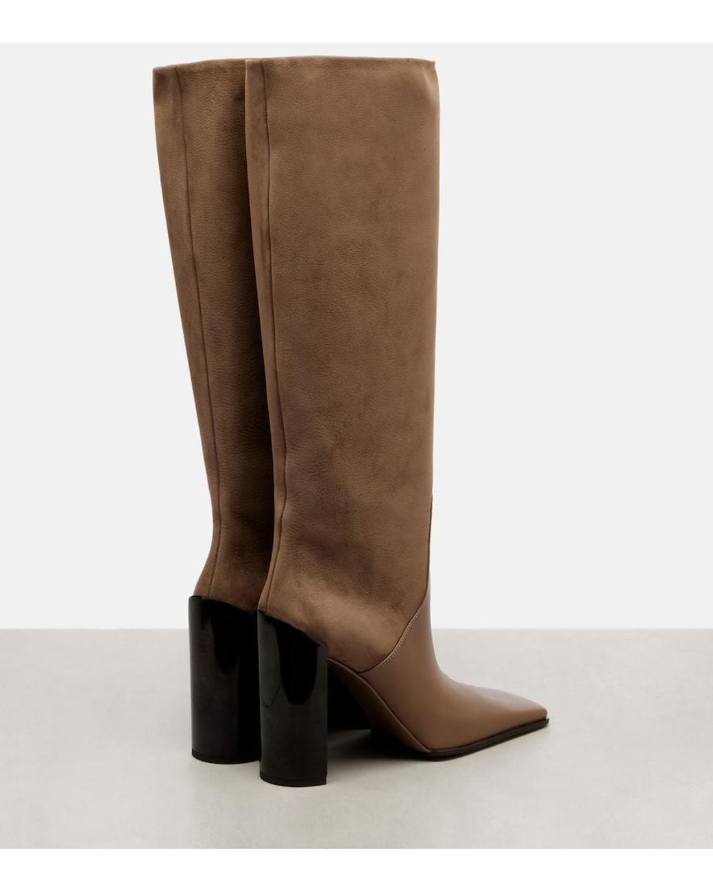 Alaïa Brown Leather Knee-High Boots