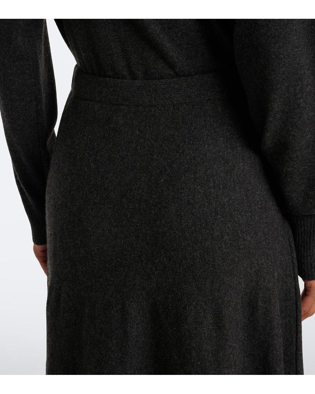 arch4 Black Helma Cashmere Midi Skirt