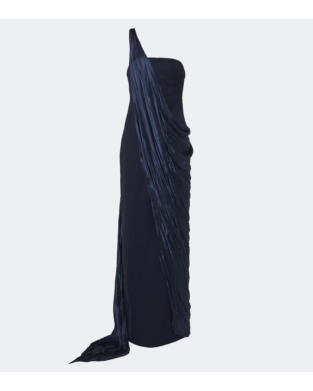 Marmar Halim Blue Embellished Bustier Gown And Cape Set