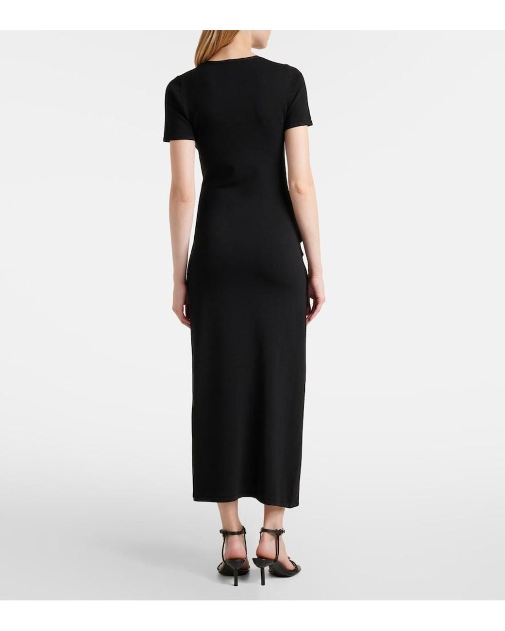 Jonathan Simkhai Black Soren Knitted Midi Dress
