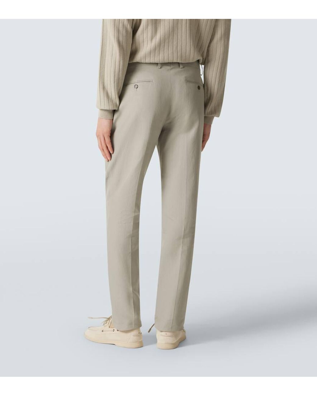 Pantaloni Chino di Lardini in Gray da Uomo