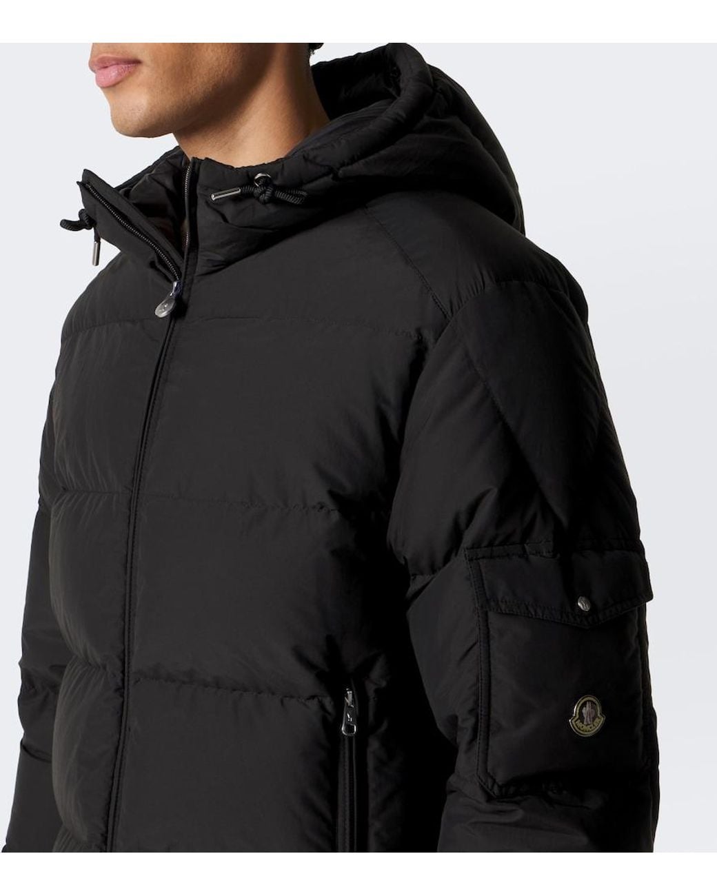 Moncler Black Himalaya Hooded Cotton-Blend Down Jacket for men