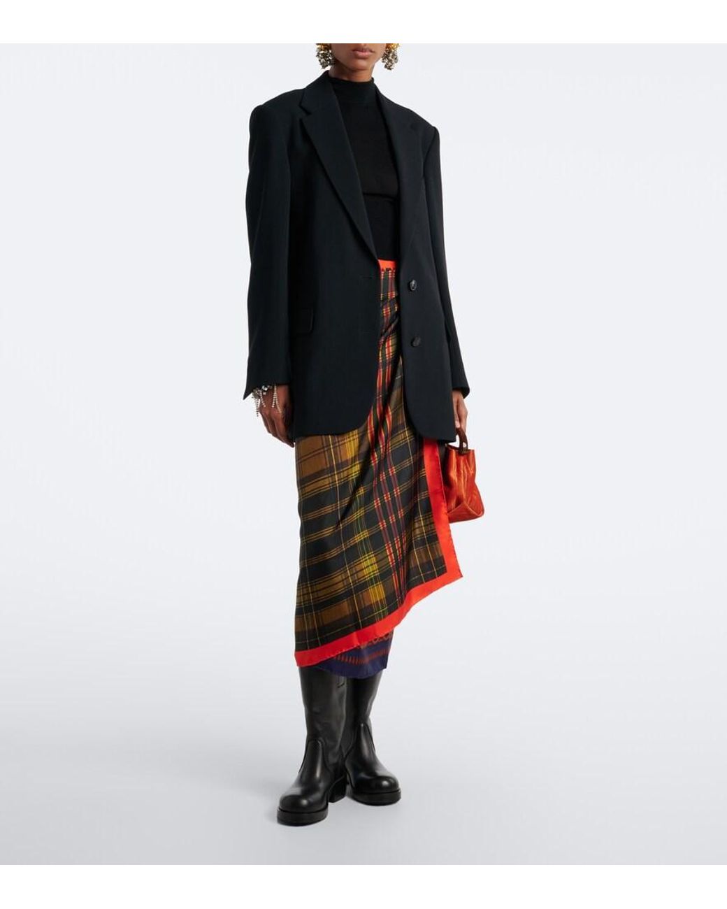 Dries Van Noten Black Leather Biker Boots
