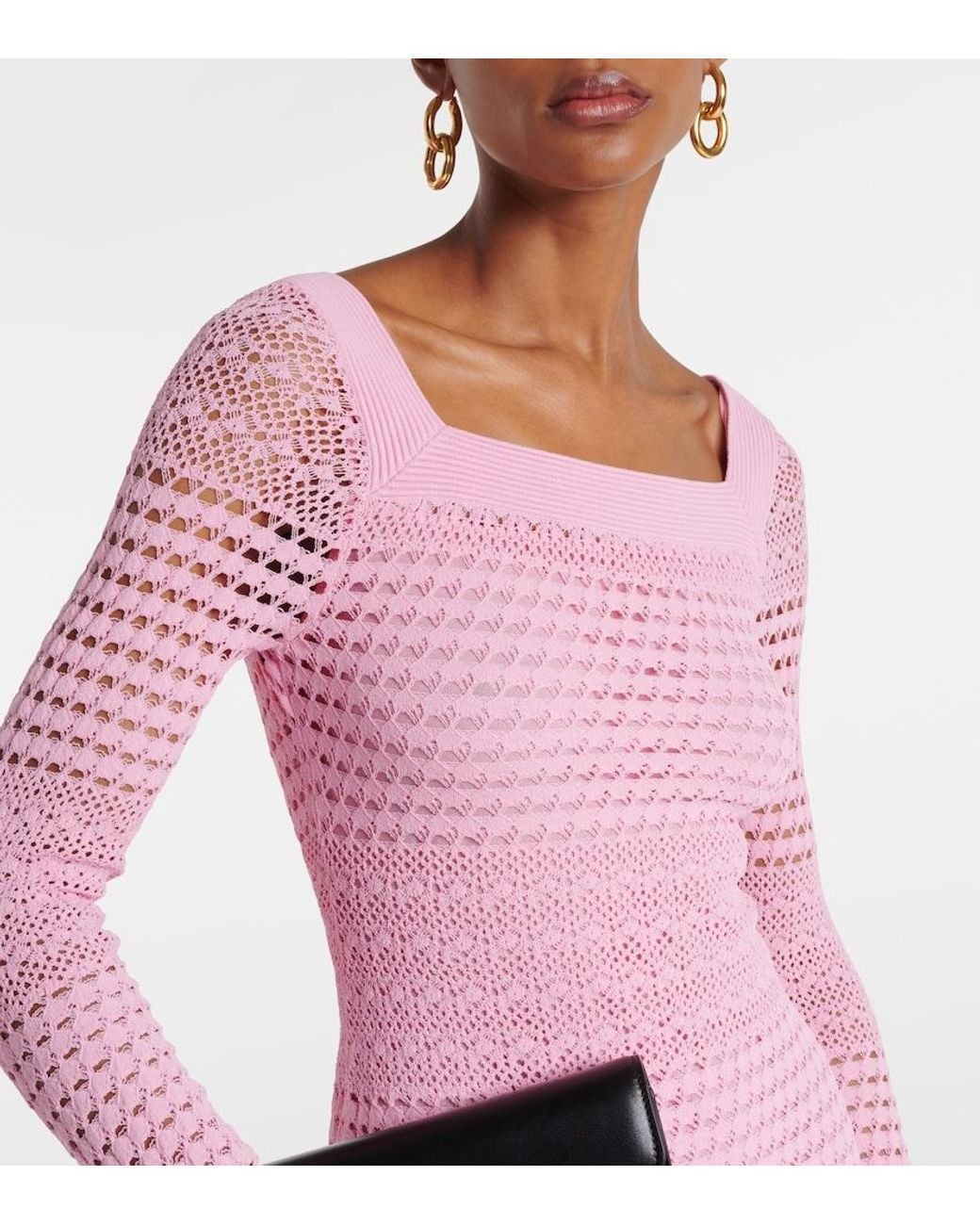 Tom Ford Pink Crochet Minidress